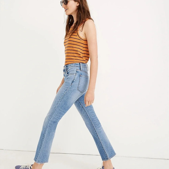 Madewell Cali Demi-Boot Jeans in Dory Wash: Comfort Stretch Size 24 - Picture 2 of 9